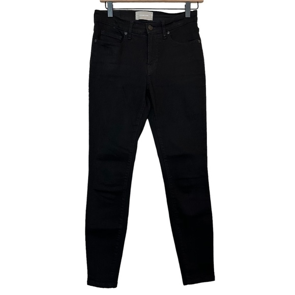 Everlane Women's Size 28 Regular Black Skinny Mid Rise Stretch Zip/Fly Closure - Picture 1 of 16
